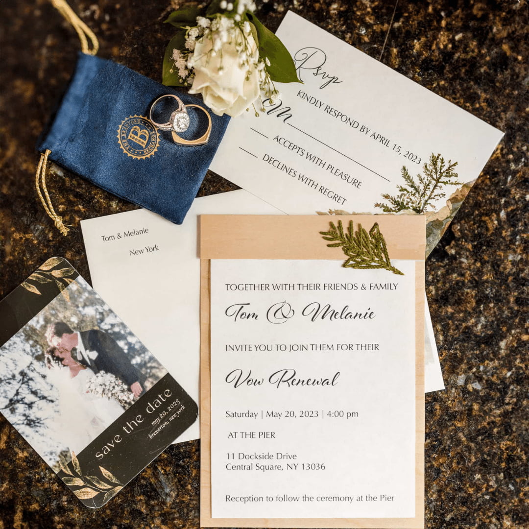 New England luxury wedding photographer. Invitation suite, rings