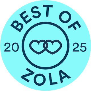 Best of Zola 2025 award badge for LT² Photography